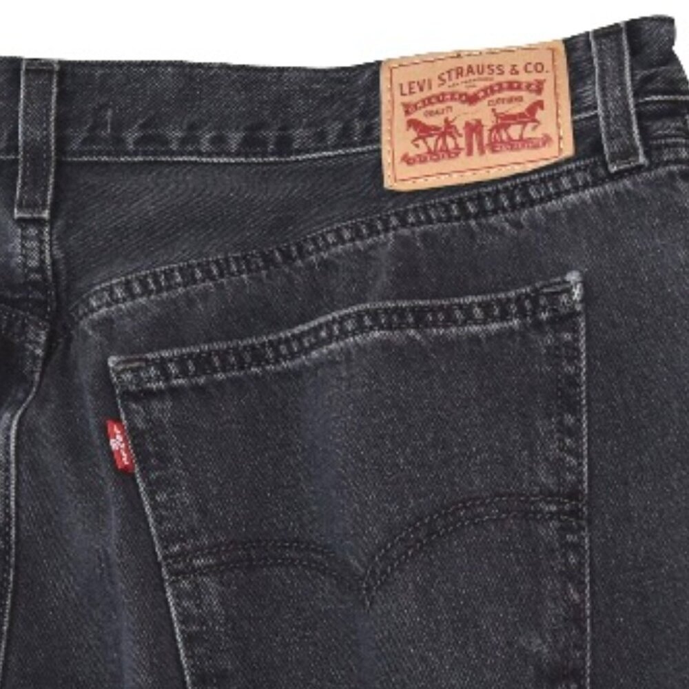 Levi’s Low Pro Straight Jeans 31 Faded Black Y2K Minimalist Grunge - Picture 3 of 8